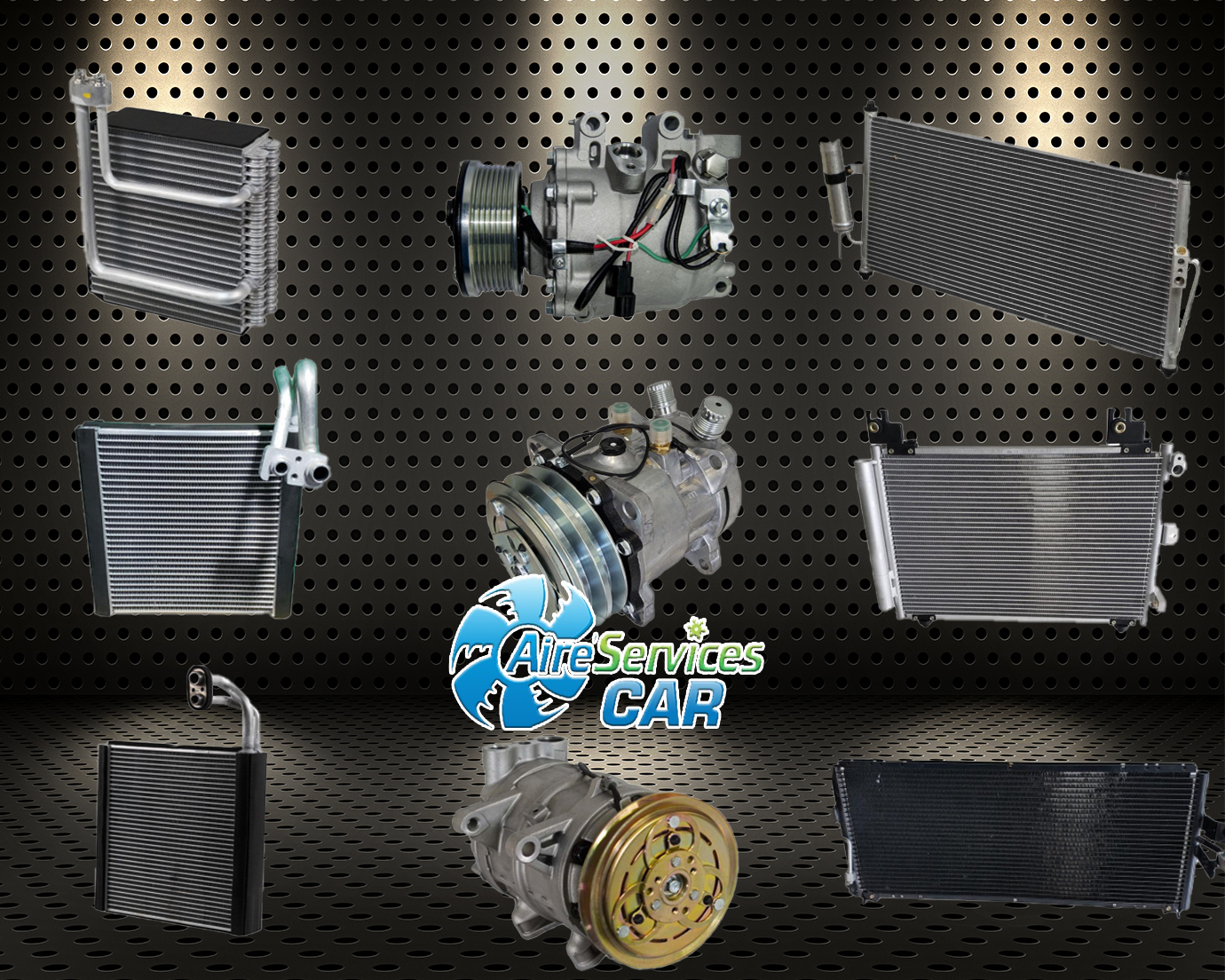 repuestos de sistema de refrigeración autos evaporador condensador compresor